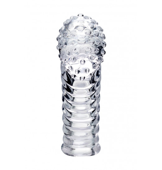 Прозрачная рельефная насадка на палец Dale - 8,5 см.