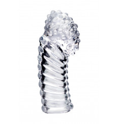 Прозрачная рельефная насадка на палец Dale - 8,5 см.