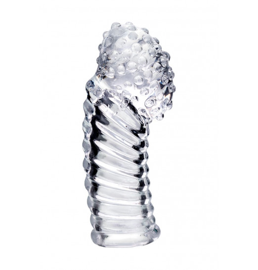 Прозрачная рельефная насадка на палец Dale - 8,5 см.