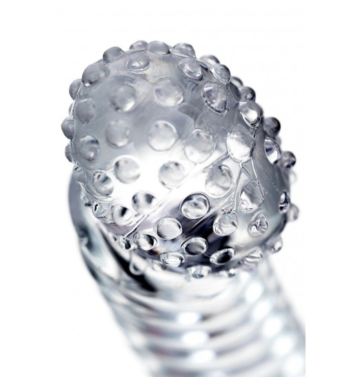 Прозрачная рельефная насадка на палец Dale - 8,5 см.