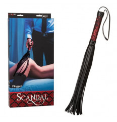 Черная многохвостая гладкая плеть Scandal Flogger Bulk - 69 см.