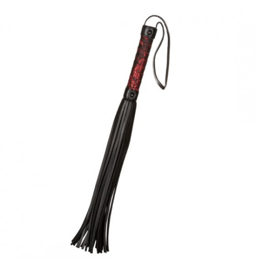 Черная многохвостая гладкая плеть Scandal Flogger Bulk - 69 см.