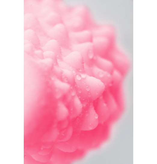 Розовый рельефный мастурбатор Flaff