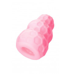 Розовый рельефный мастурбатор Flaff