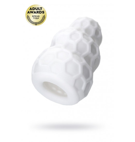 Белый рельефный мастурбатор Flaff