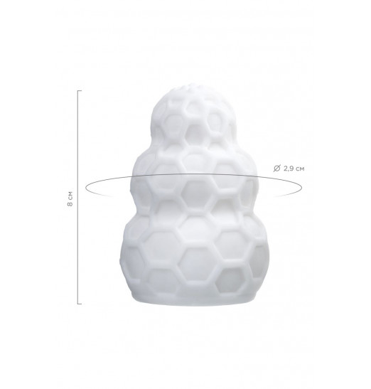 Белый рельефный мастурбатор Flaff