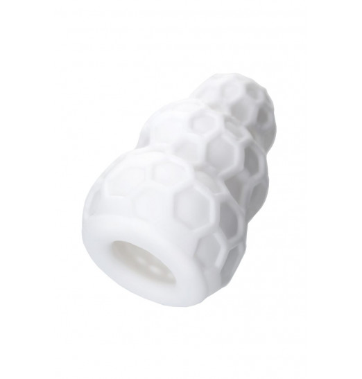 Белый рельефный мастурбатор Flaff