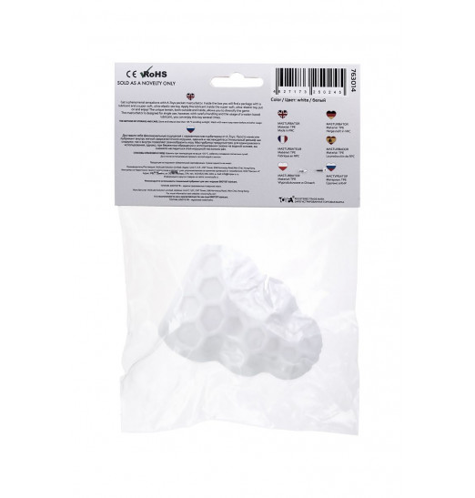 Белый рельефный мастурбатор Flaff