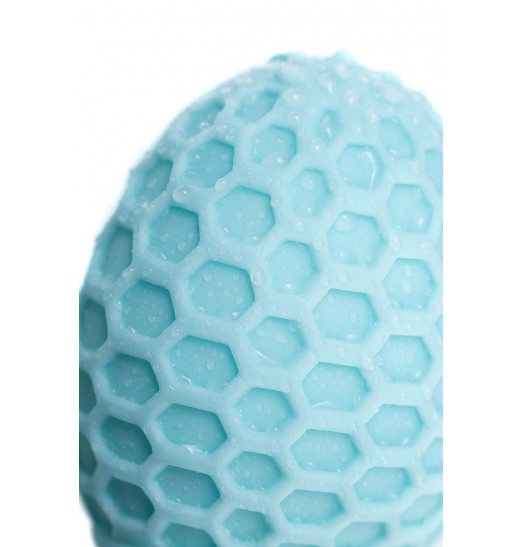 Бирюзовый рельефный мастурбатор Pufl