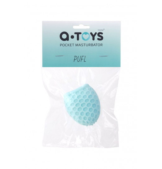 Бирюзовый рельефный мастурбатор Pufl