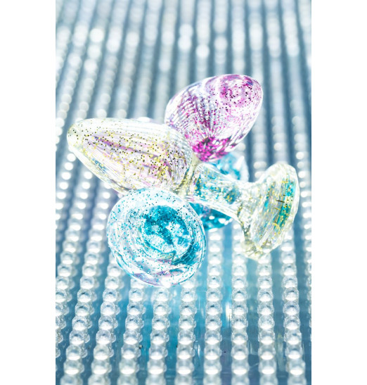 Золотистая акриловая анальная втулка - 8 см.