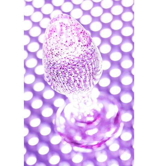 Фиолетовая акриловая анальная втулка - 8 см.