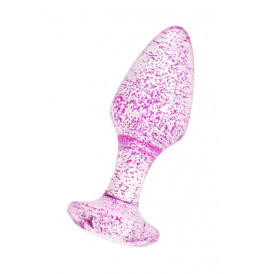 Фиолетовая акриловая анальная втулка - 8 см.