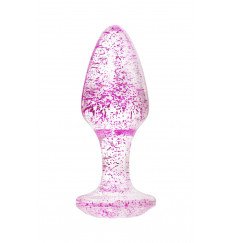 Фиолетовая акриловая анальная втулка - 8 см.