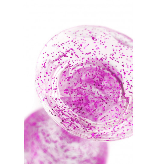 Фиолетовая акриловая анальная втулка - 8 см.