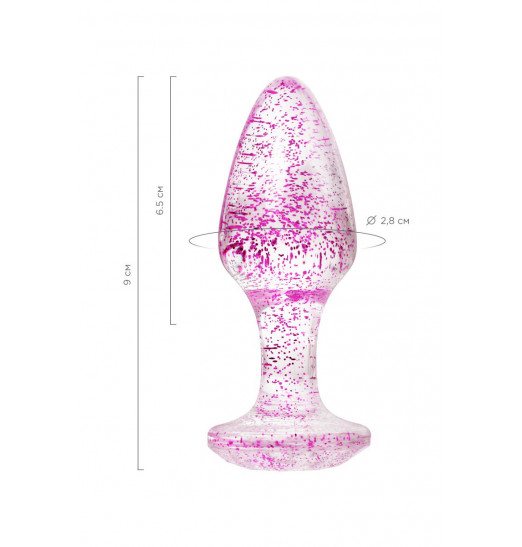 Фиолетовая акриловая анальная втулка - 8 см.