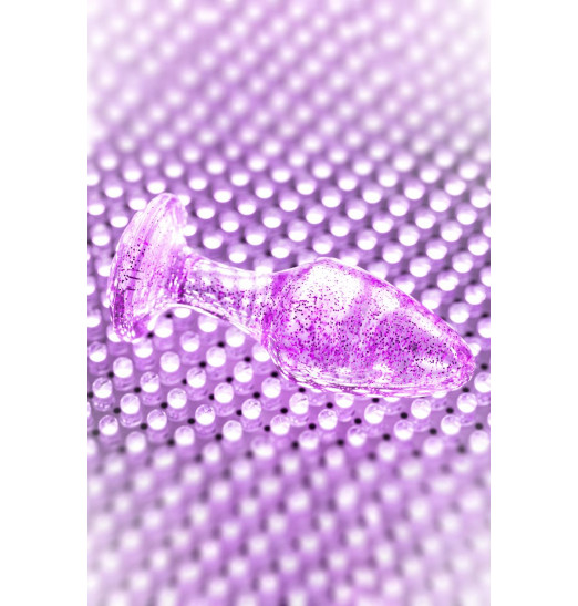 Фиолетовая акриловая анальная втулка - 8 см.