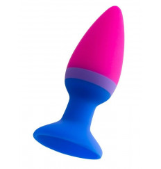 Сине-розовая анальная втулка Brian - 7 см.