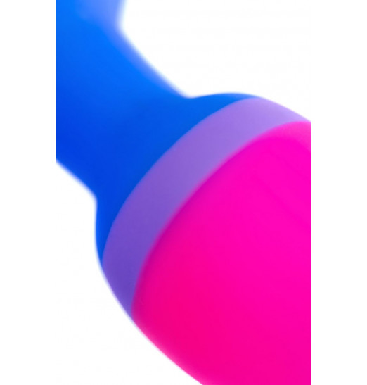 Сине-розовая анальная втулка Brian - 7 см.