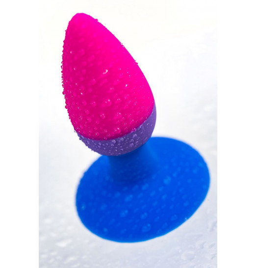 Сине-розовая анальная втулка Brian - 7 см.