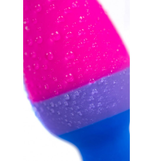 Сине-розовая анальная втулка Reed - 10 см.