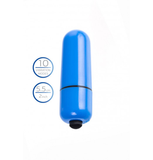 Синяя вибропуля A-Toys Braz - 5,5 см. Синяя вибропуля A-Toys Braz - 5,5 см.