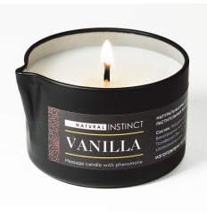 Массажная свеча с феромонами Natural Instinct VANILLA - 70 мл.