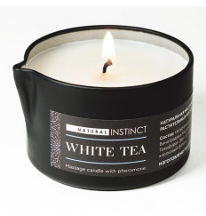 Массажная свеча с феромонами Natural Instinct WHITE TEA - 70 мл.