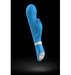 Голубой вибратор-кролик Bwild Deluxe Bunny - 19,3 см.