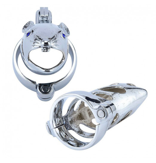 Серебристый сувенирный пояс верности в виде крысы