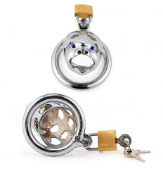 Серебристый сувенирный пояс верности в виде свиньи