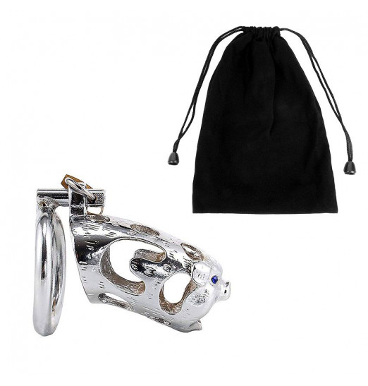 Серебристый сувенирный пояс верности в виде свиньи Серебристый сувенирный пояс верности в виде свиньи