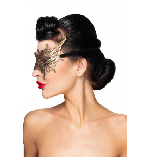 Золотистая карнавальная маска  Алькор