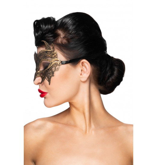 Золотистая карнавальная маска  Андромеда