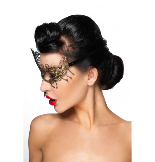 Золотистая карнавальная маска  Капелла