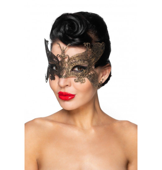 Золотистая карнавальная маска  Турайс