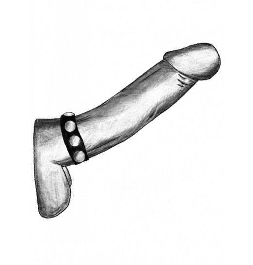 Черная регулируемая утяжка с 5 металлическими кнопками