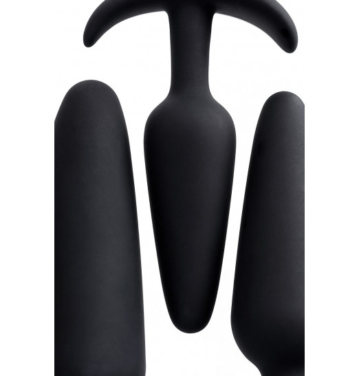 Набор из 3 черных анальных втулок Eridani