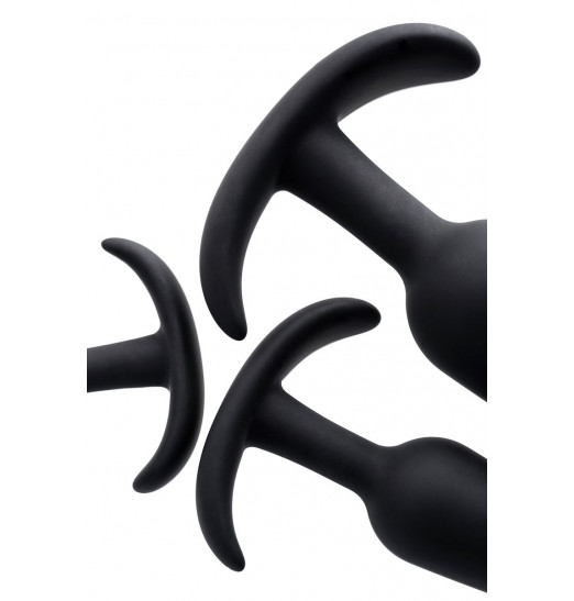 Набор из 3 черных анальных втулок Eridani