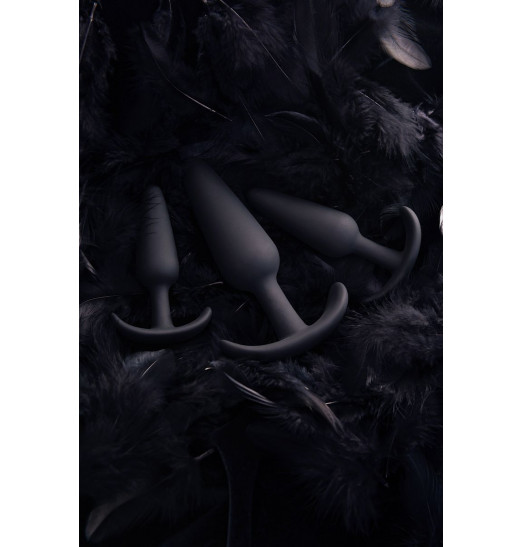 Набор из 3 черных анальных втулок Eridani