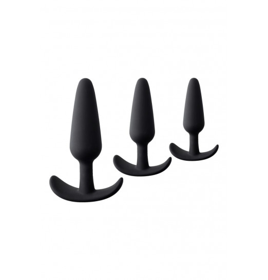 Набор из 3 черных анальных втулок Eridani