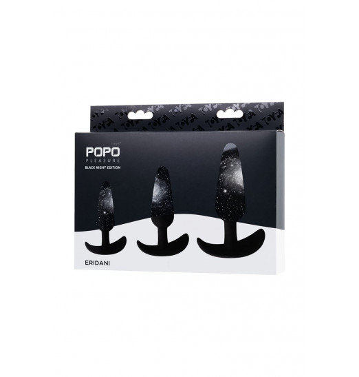 Набор из 3 черных анальных втулок Eridani