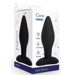 Черная анальная пробка Matter - 14 см.