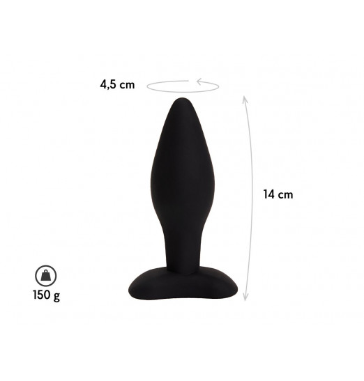 Черная анальная пробка Matter - 14 см.