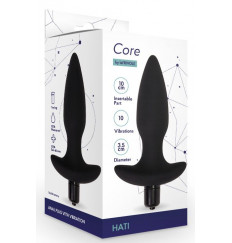 Черная анальная вибропробка Hati - 14,5 см.