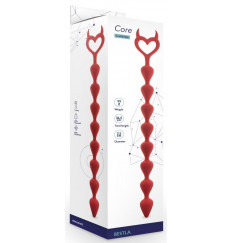 Бордовая анальная цепочка Bestla - 36,5 см.