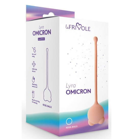 Бежевый вагинальный шарик Omicron