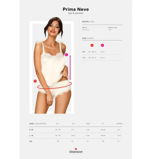 Очаровательный атласный комплект Prima Neve