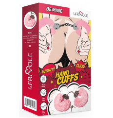 Розовые наручники с пушистым мехом и ключиками