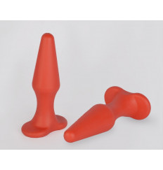 Красная коническая анальная пробка - 10,6 см. Красная коническая анальная пробка - 10,6 см.